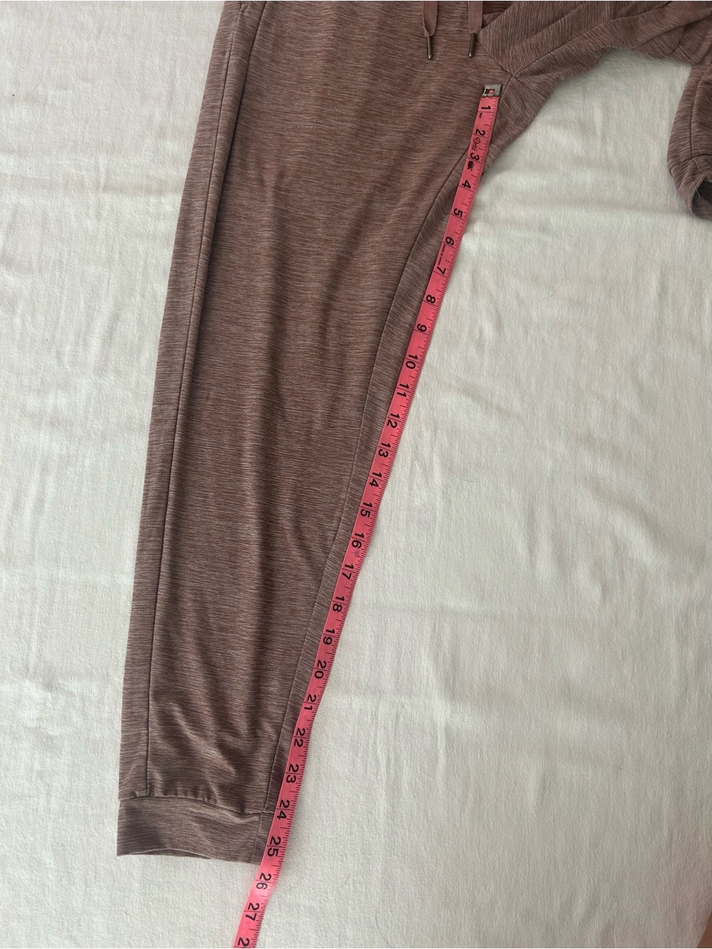 Kyodan Womens Petite Small Heather Mauve Jogger Pants Drawstring Lounge Yoga - Picture 7 of 7